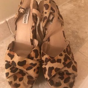 Steve Madden Leopard Wedge - Size: 10